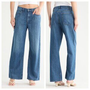 rag & bone Lori Mid Rise Wide Leg Jeans Medium Wash